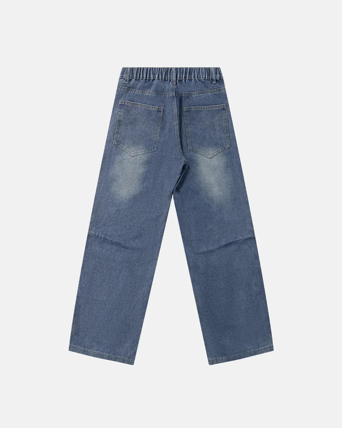 Deconstructed Baggy Straight-Leg Jeans | Inflation Streetwear
