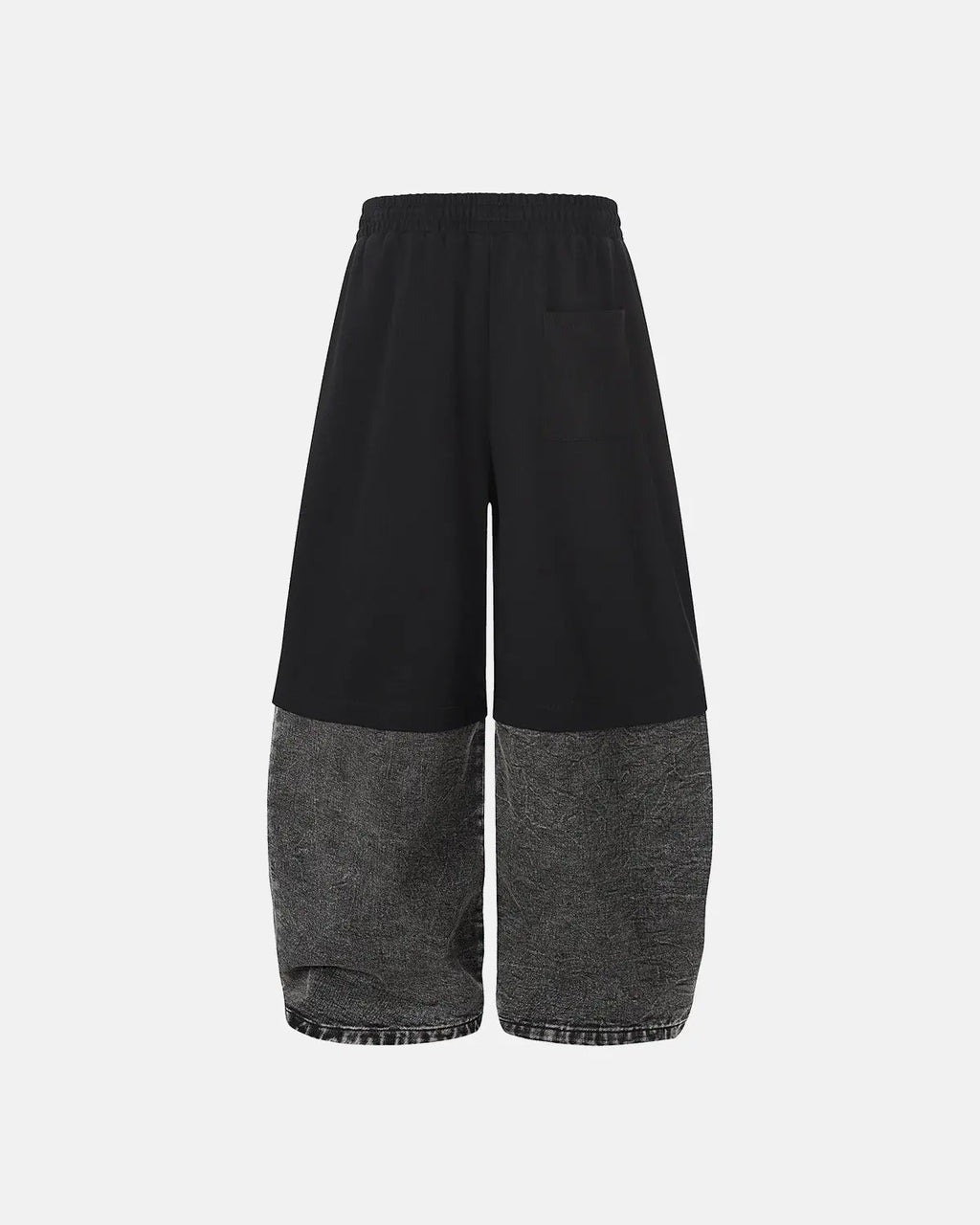 Denim Detachable Patchwork Barrel Joggers | Inflation Streetwear