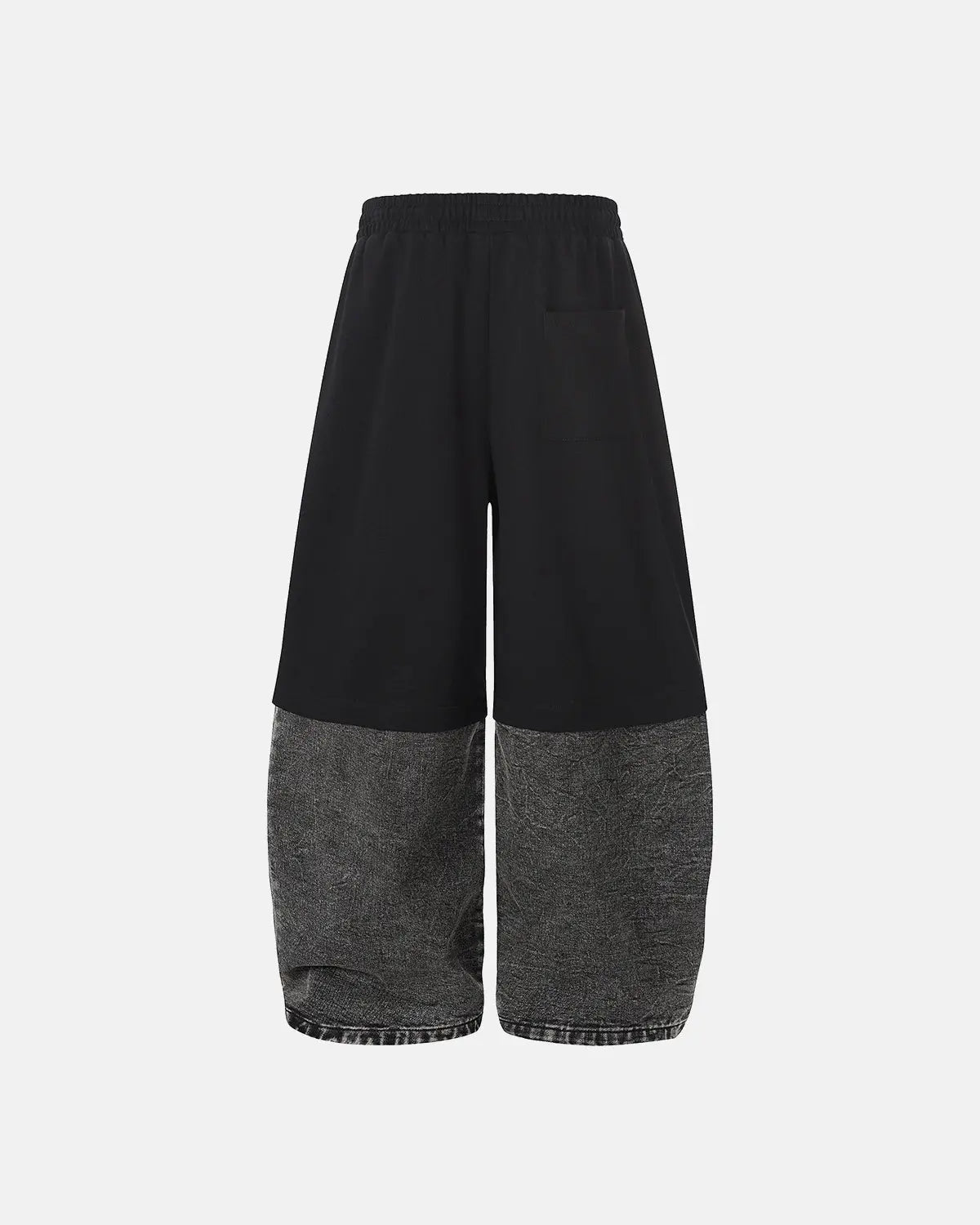 Denim Detachable Patchwork Barrel Joggers | Inflation Streetwear