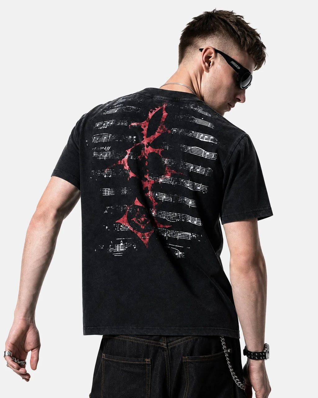 Acid Washed Music Graphic T-Shirt | Inflation Streetwear