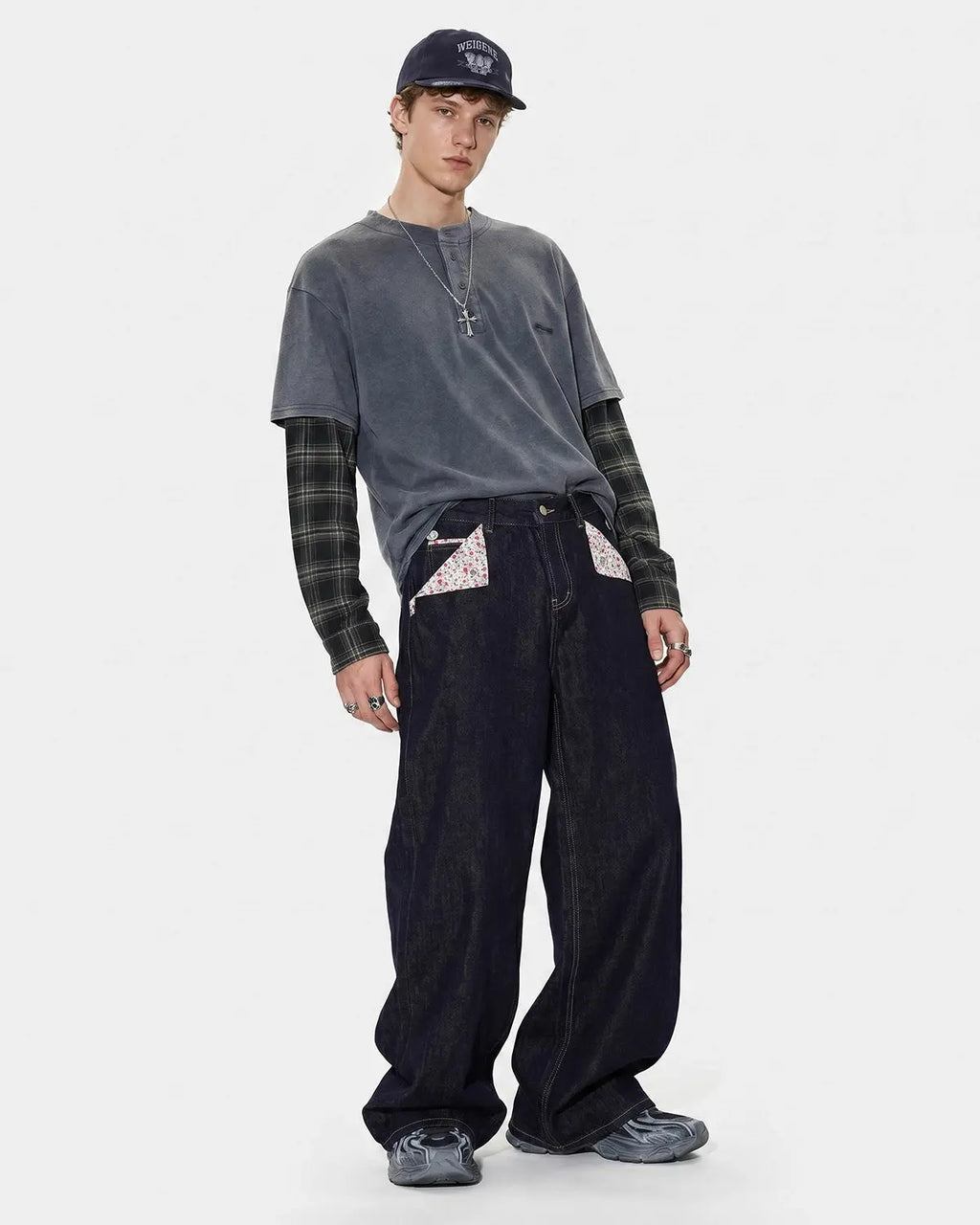 Selvedge Buckle Baggy Jeans | Inflation Streetwear