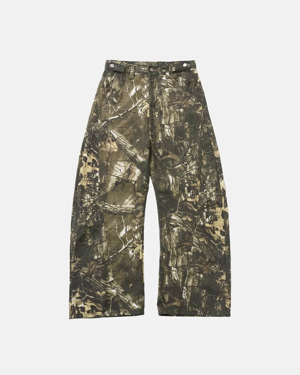 Pink Embroidered Camo Baggy Pants | Inflation Streetwear