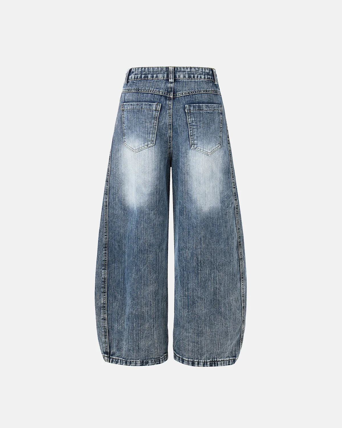 Belted Bamboo Weave Barrel Jeans | Inflation Streetwear