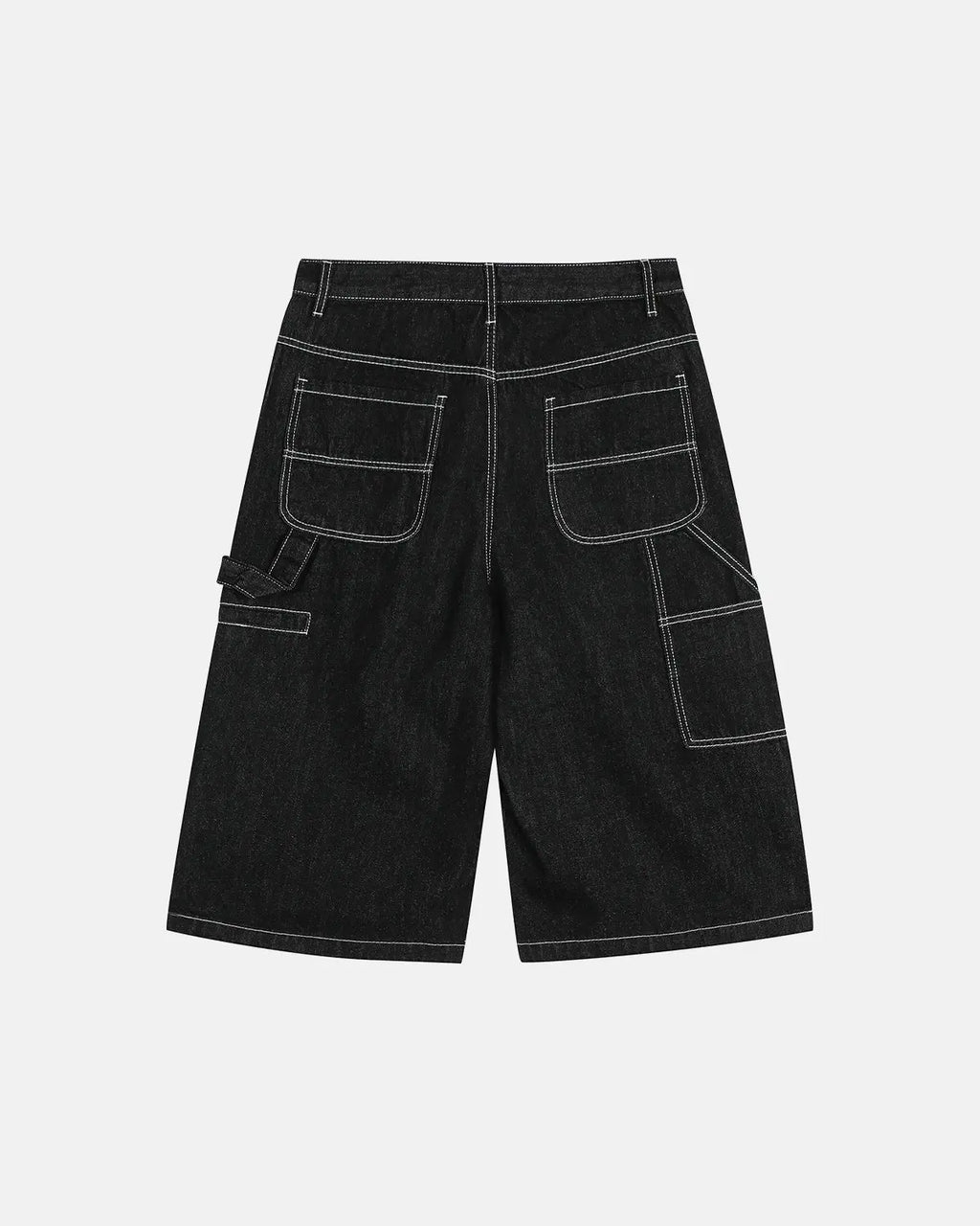 Contrast Stitching Raw Cargo Jorts | Inflation Streetwear