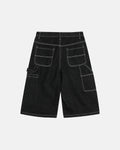 Contrast Stitching Raw Cargo Jorts | Inflation Streetwear