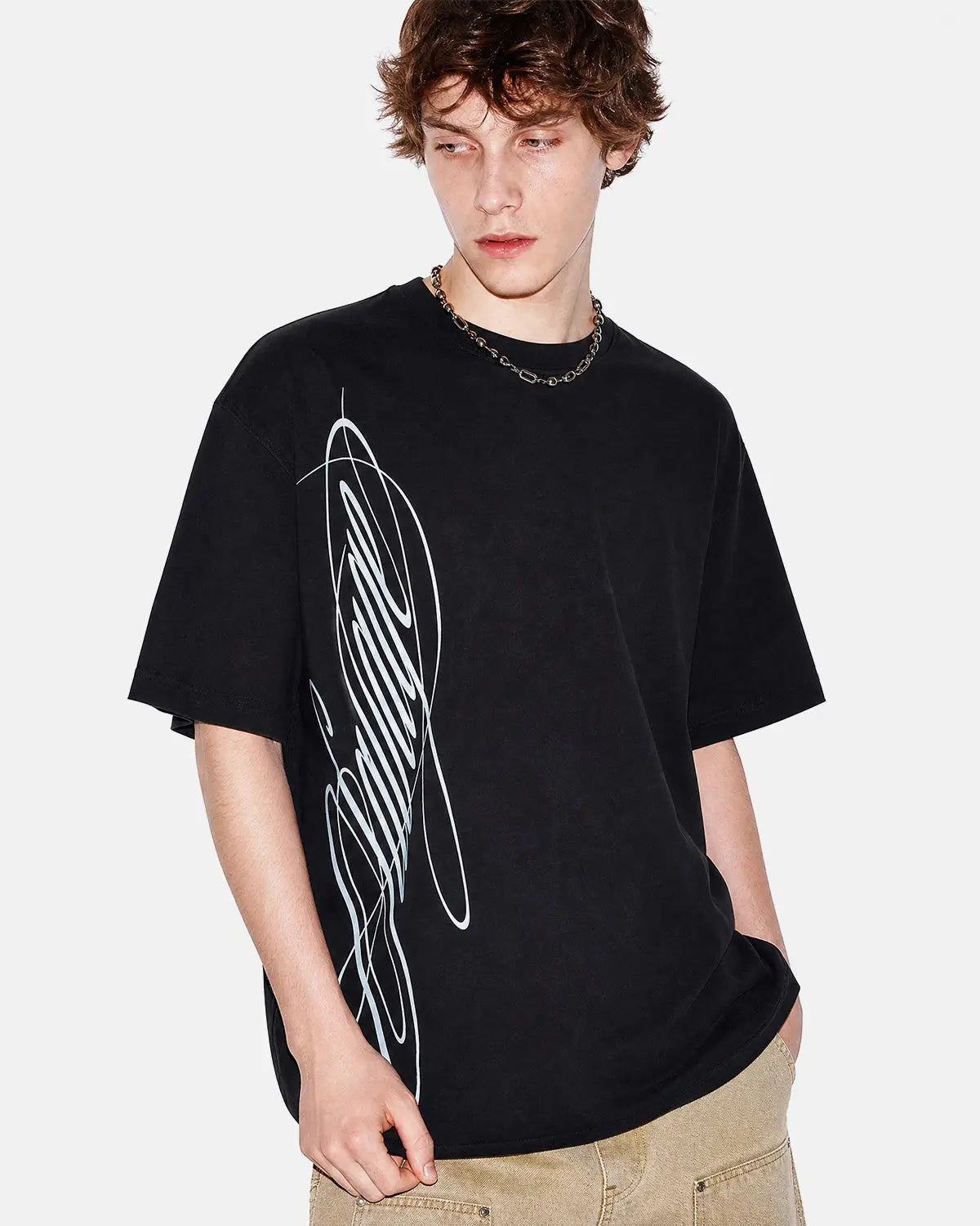 Script Graphic Oversized T-Shirt | Inflation Streetwear