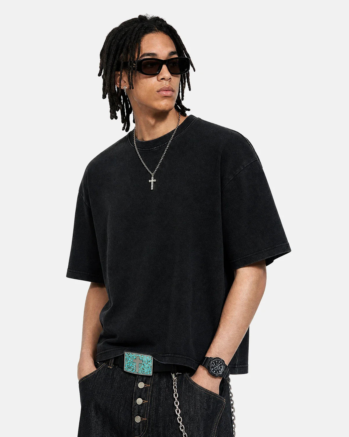 Snow Washed Heavyweight Boxy T-Shirt | Inflation Streetwear