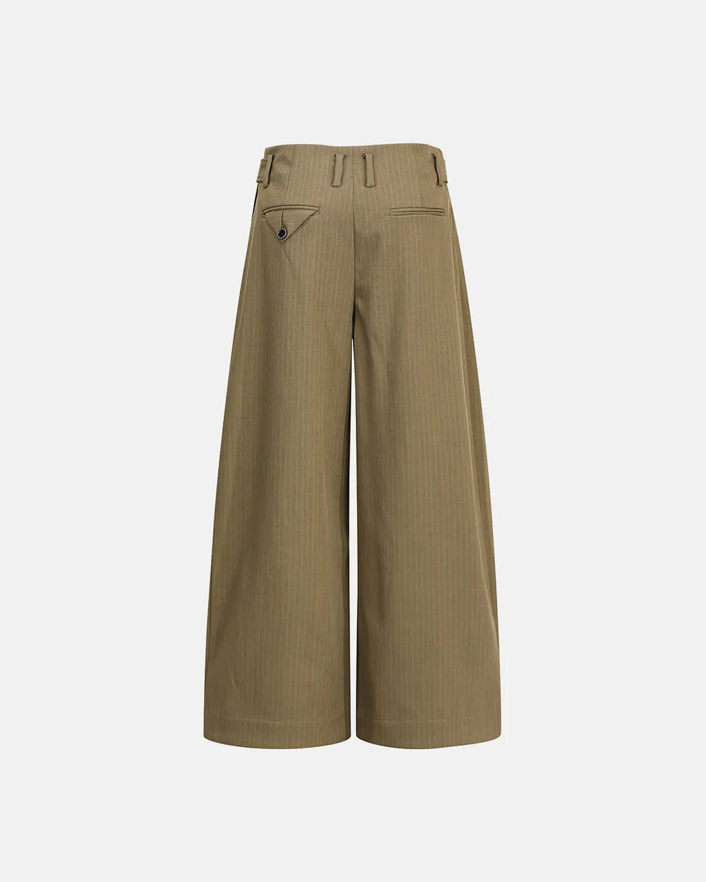 Pinstripe Buttons Barrel Suit Pants | Inflation Streetwear