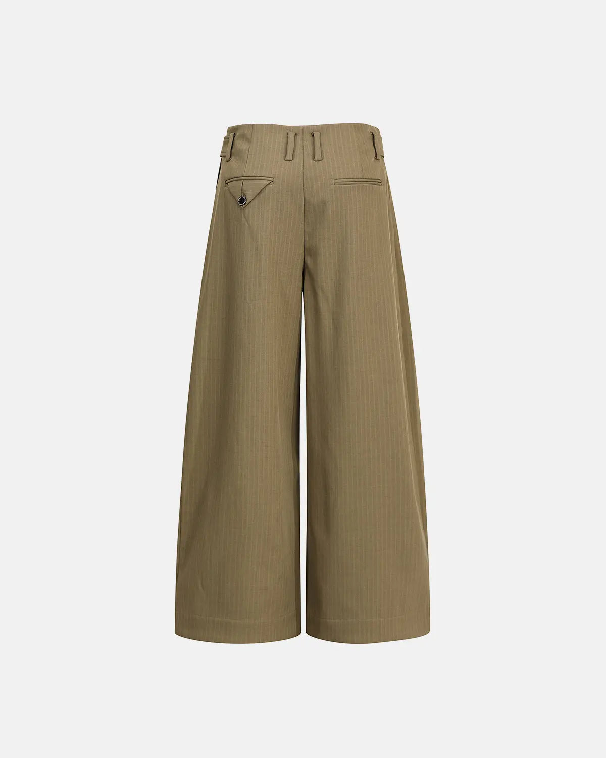 Pinstripe Buttons Barrel Suit Pants | Inflation Streetwear