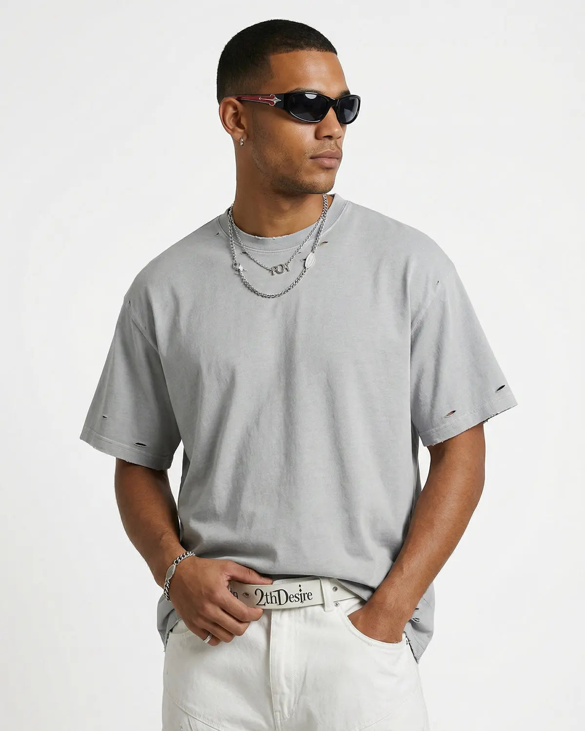 Ripped Distressed Washed Oversized T-Shirt | Inflation Streetwear