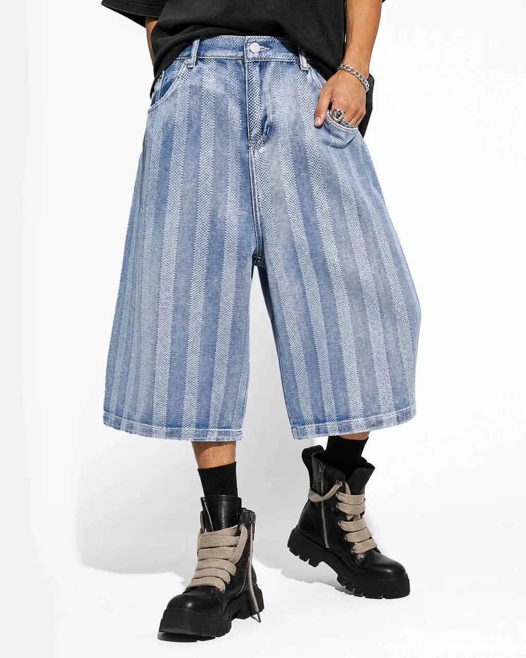 Woven Texture Baggy Jorts | Inflation Streetwear