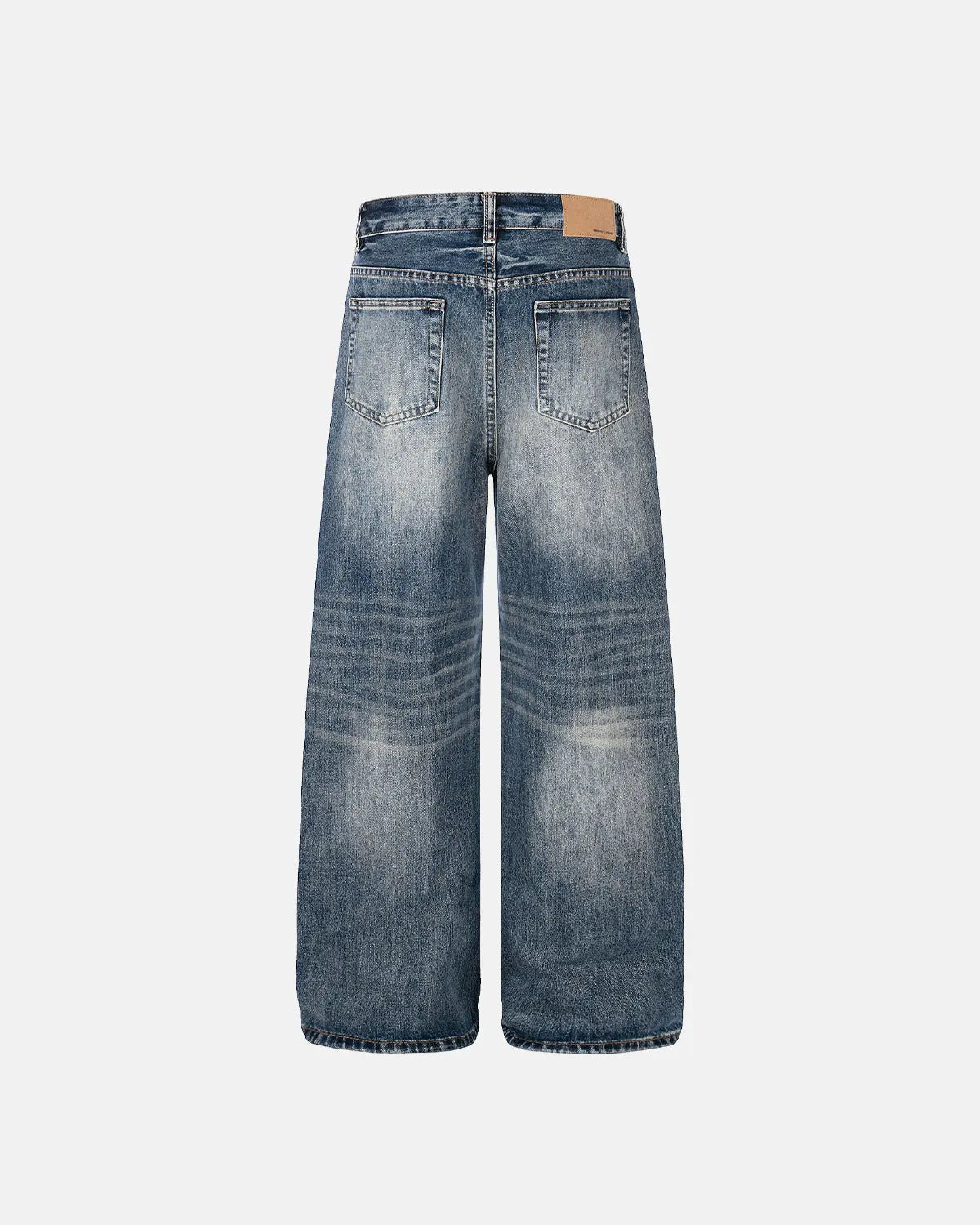 Whisker Wash Distressed Baggy Jeans | Inflation Streetwear
