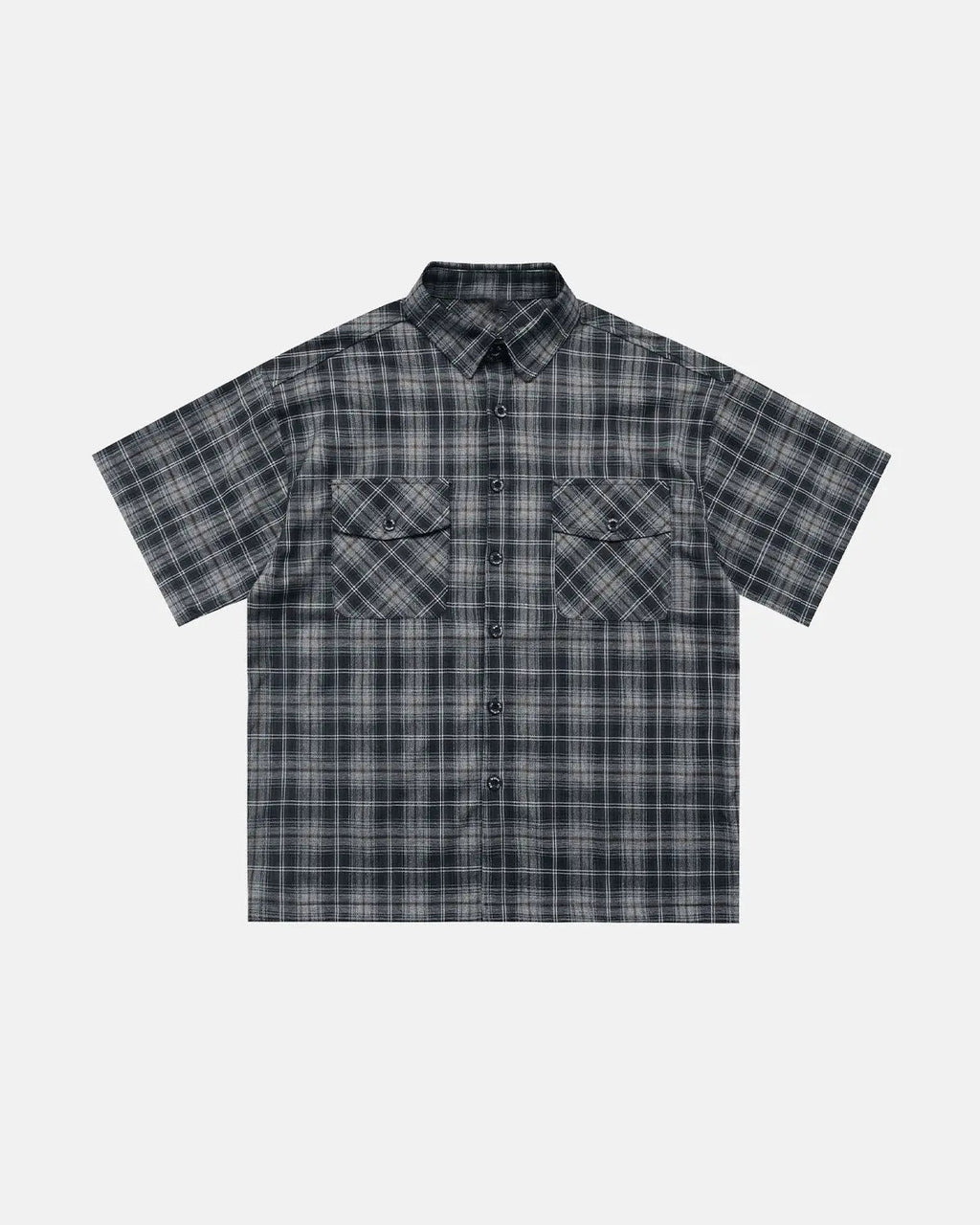 Plaid Script Embroidered Shirt | Inflation Streetwear