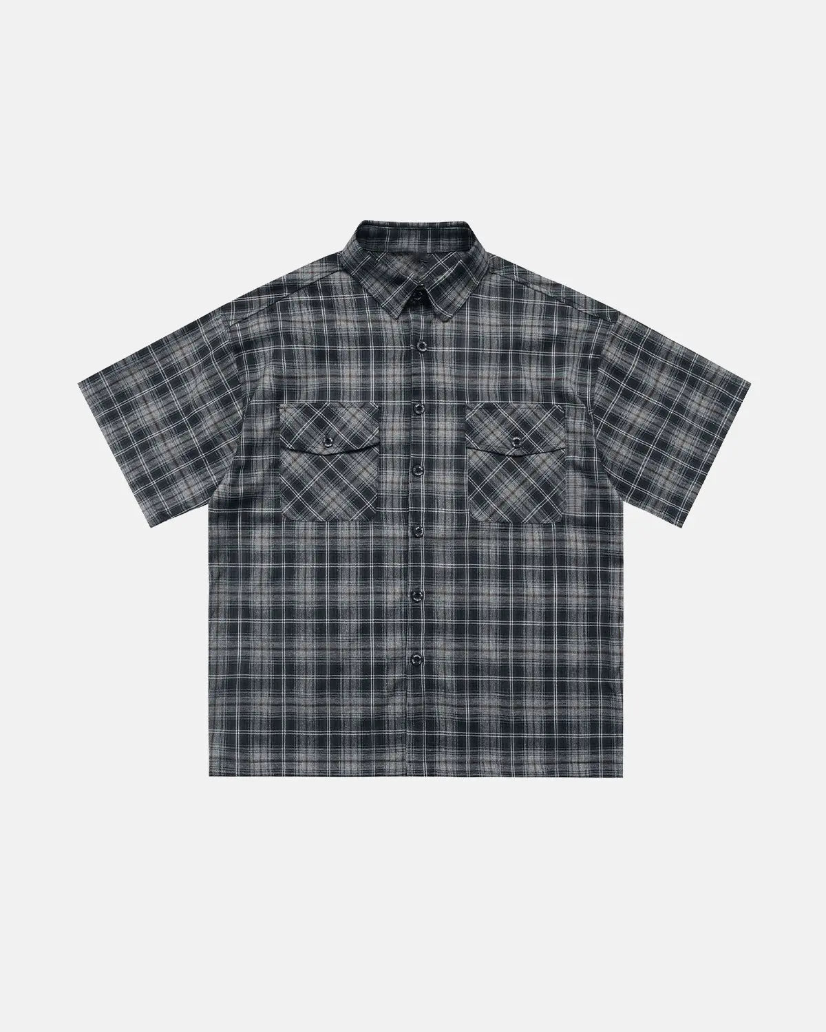 Plaid Script Embroidered Shirt | Inflation Streetwear