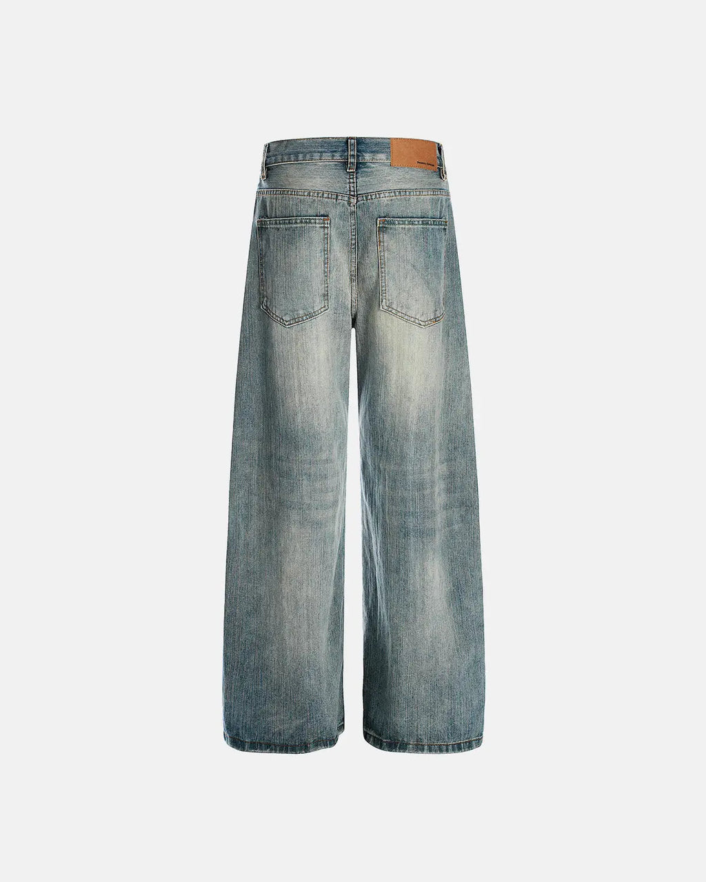Bamboo Weave Distressed Baggy Jeans | Inflation Streetwear