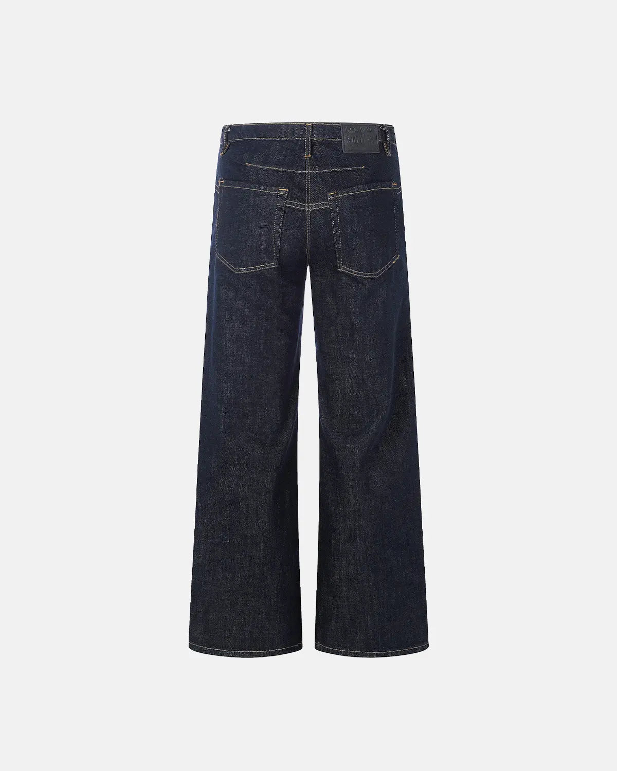 Button Detail Raw Wide-Leg Jeans | Inflation Streetwear