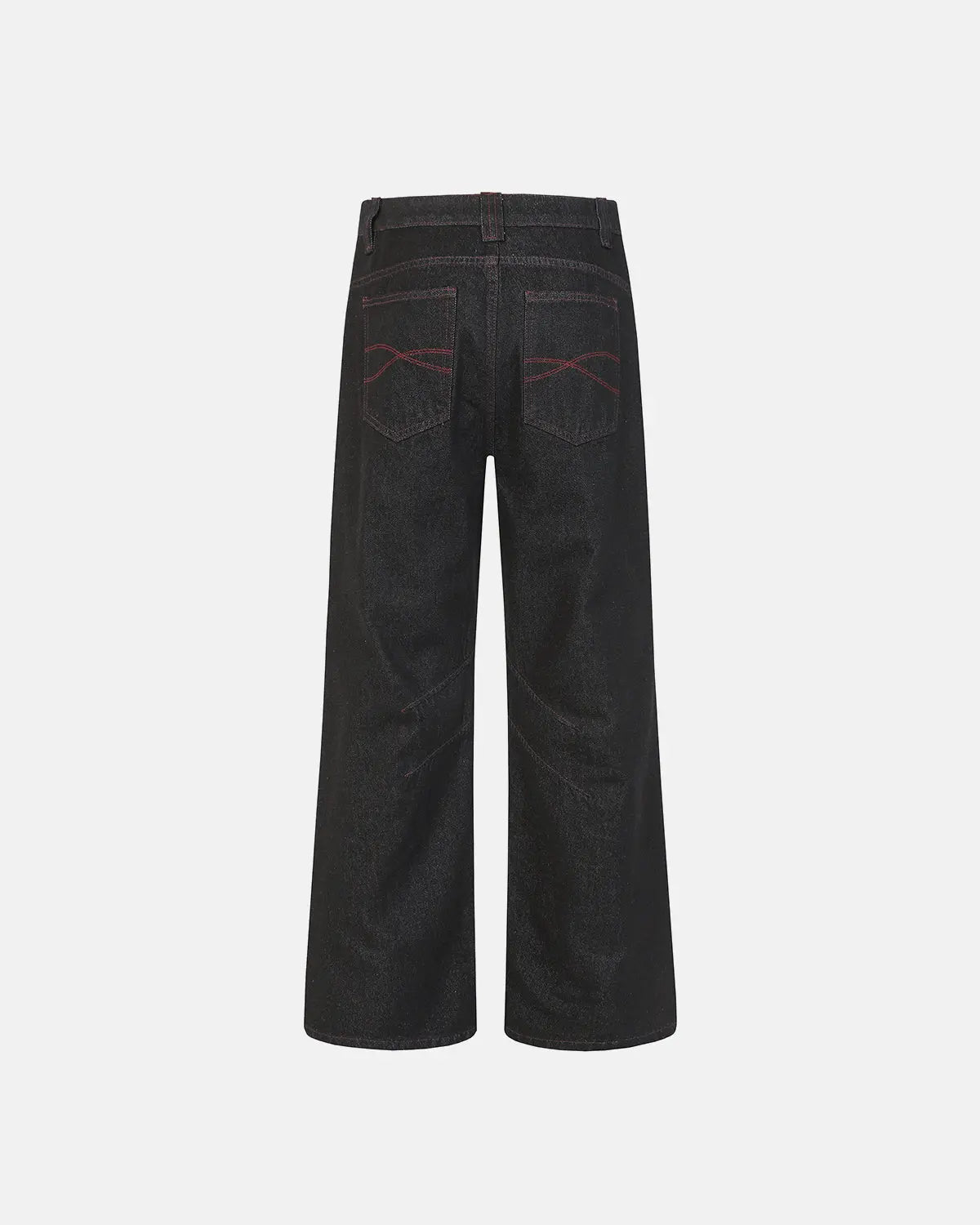 Stitching Deconstructed Raw Bootcut Jeans | Inflation Streetwear