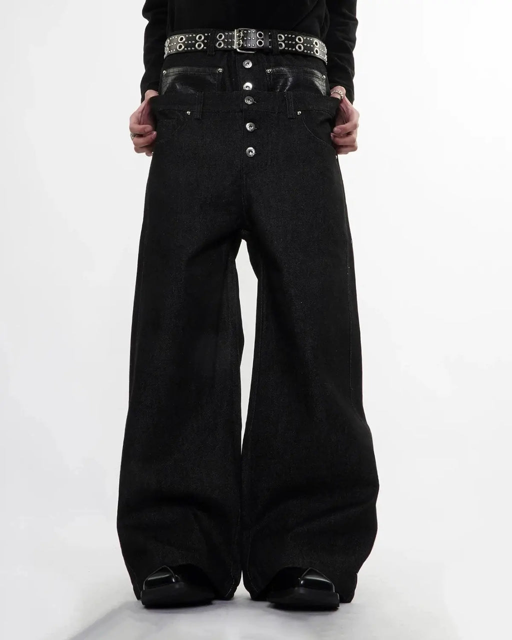 Double Wasit Raw Super Baggy Jeans | Inflation Streetwear