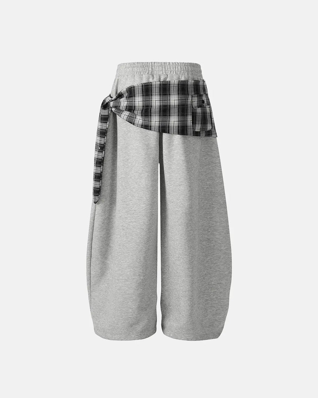 Plaid Layered Baggy Sweatpants | Inflation Streetwear