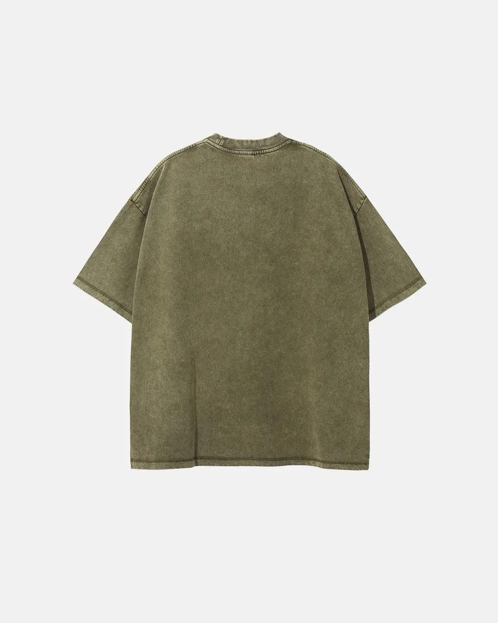 Mock Neck Wax Washed T-Shirt | Inflation Streetwear
