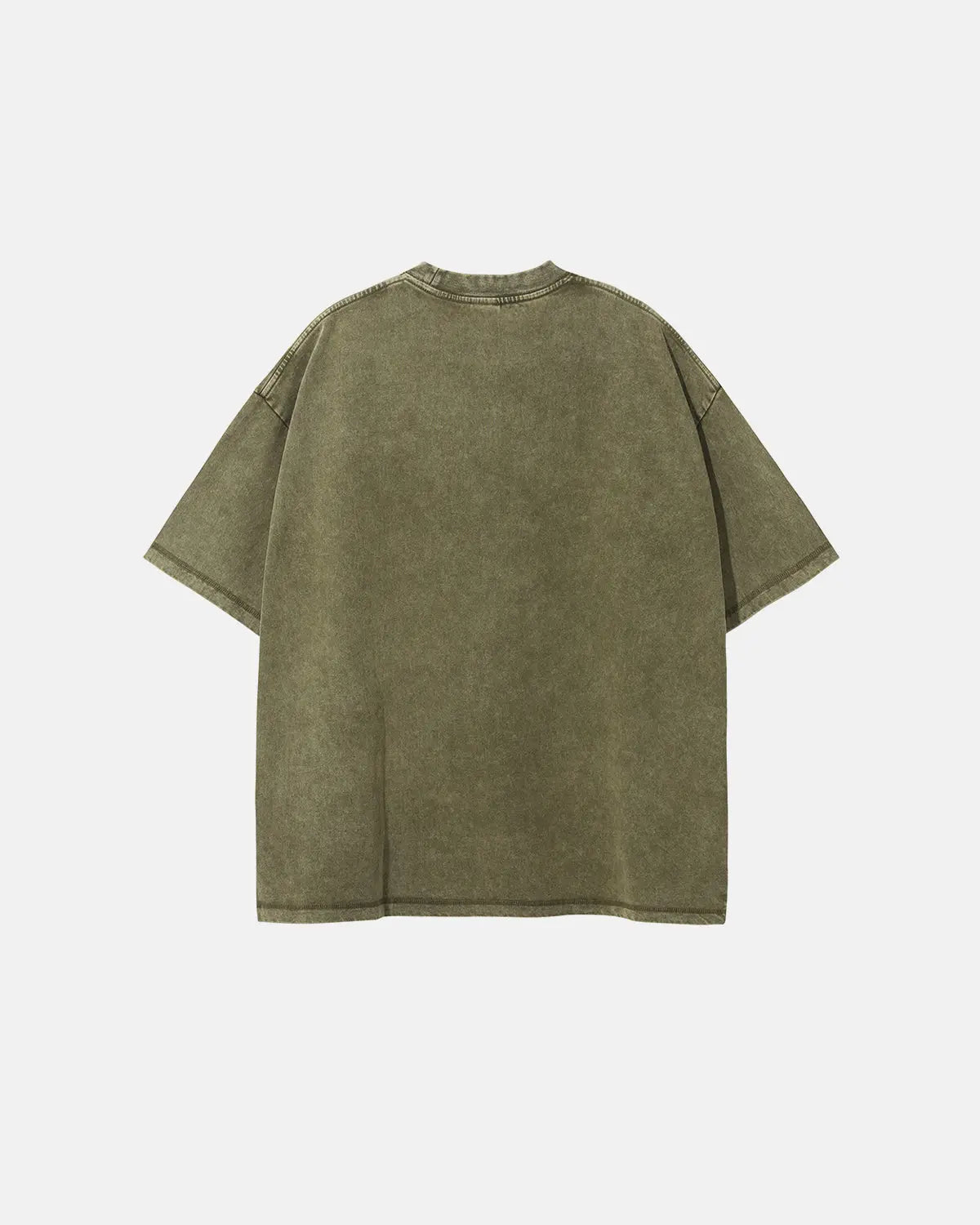 Mock Neck Wax Washed T-Shirt | Inflation Streetwear