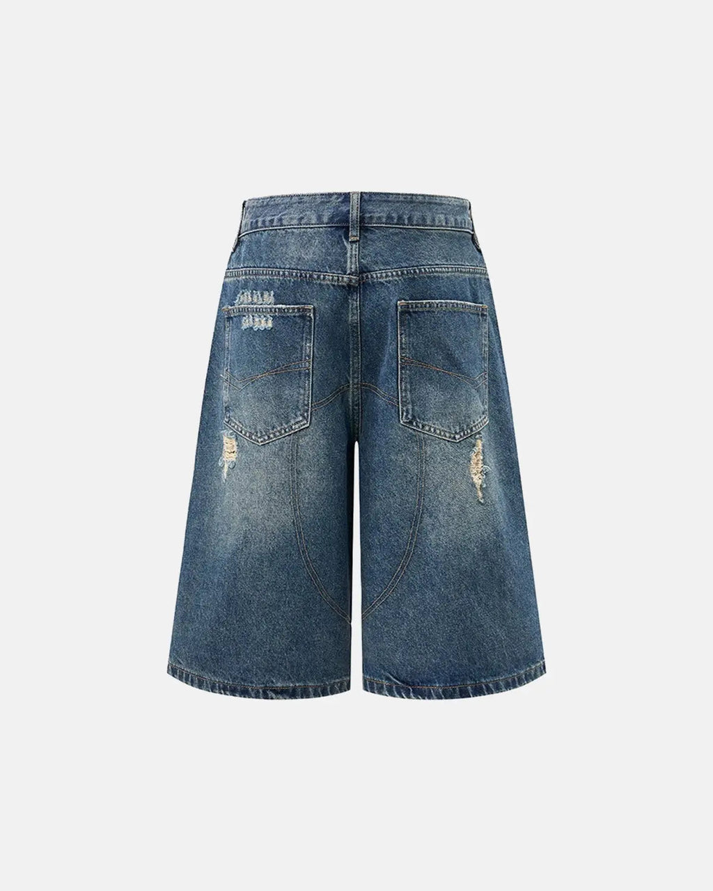 Heavy Washed Distressed Baggy Jorts | Inflation Streetwear