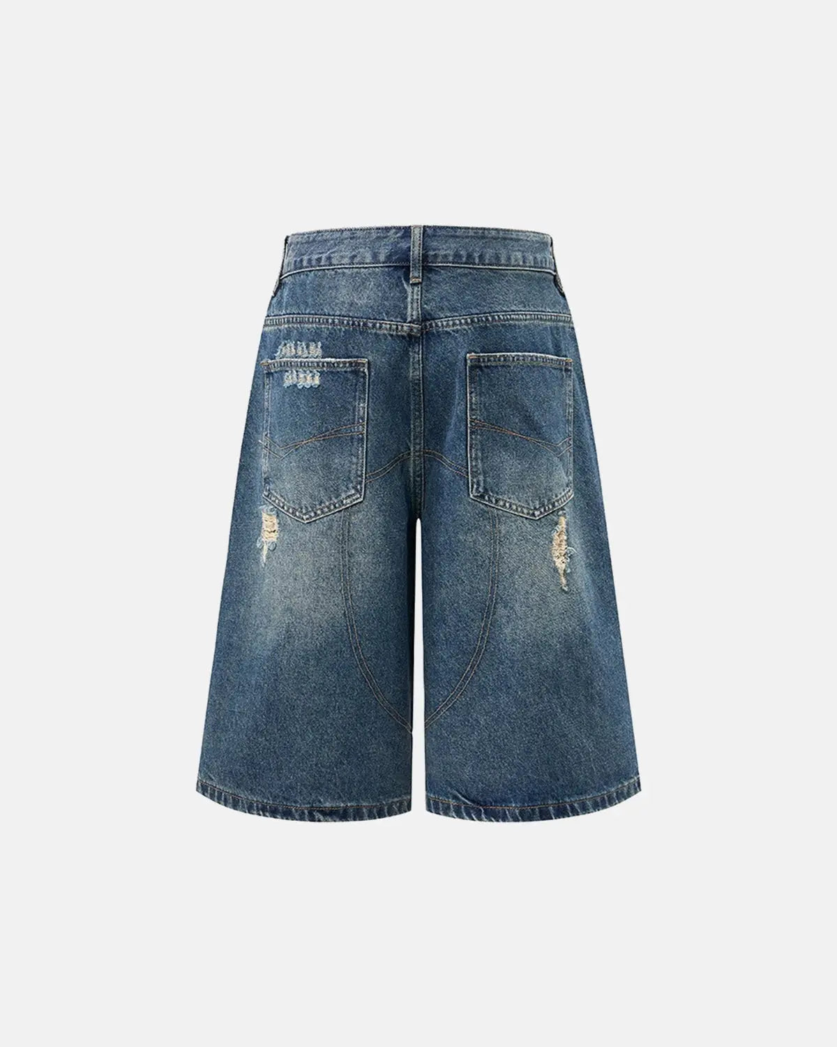 Heavy Washed Distressed Baggy Jorts | Inflation Streetwear