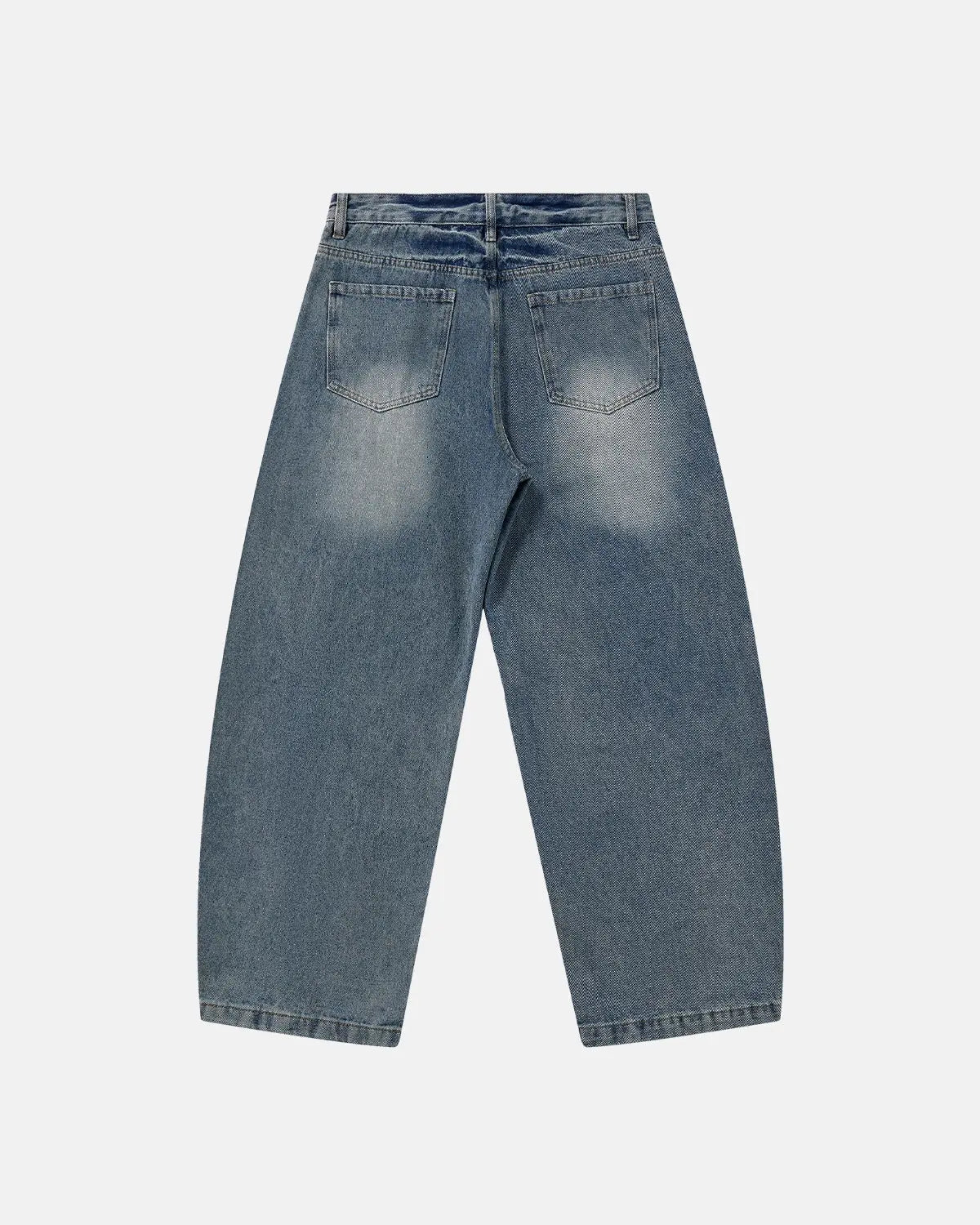 Deconstructed Washed Barrel Jeans | Inflation Streetwear