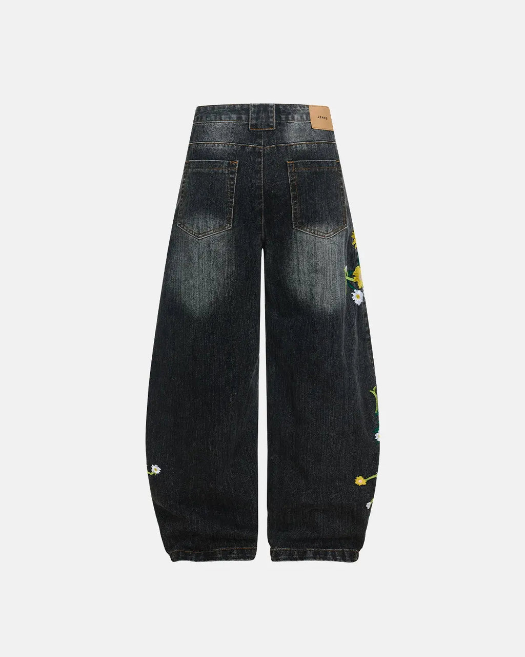 Embroidery Bamboo Weave Baggy Jeans | Inflation Streetwear