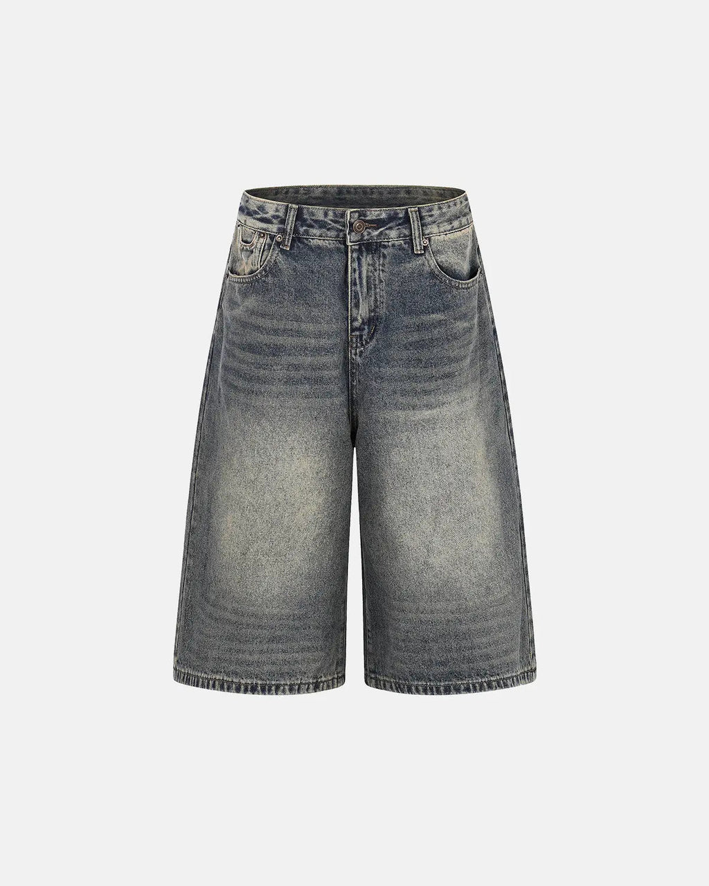 Cinch Back Buckle Acid Washed Jorts | Inflation Streetwear
