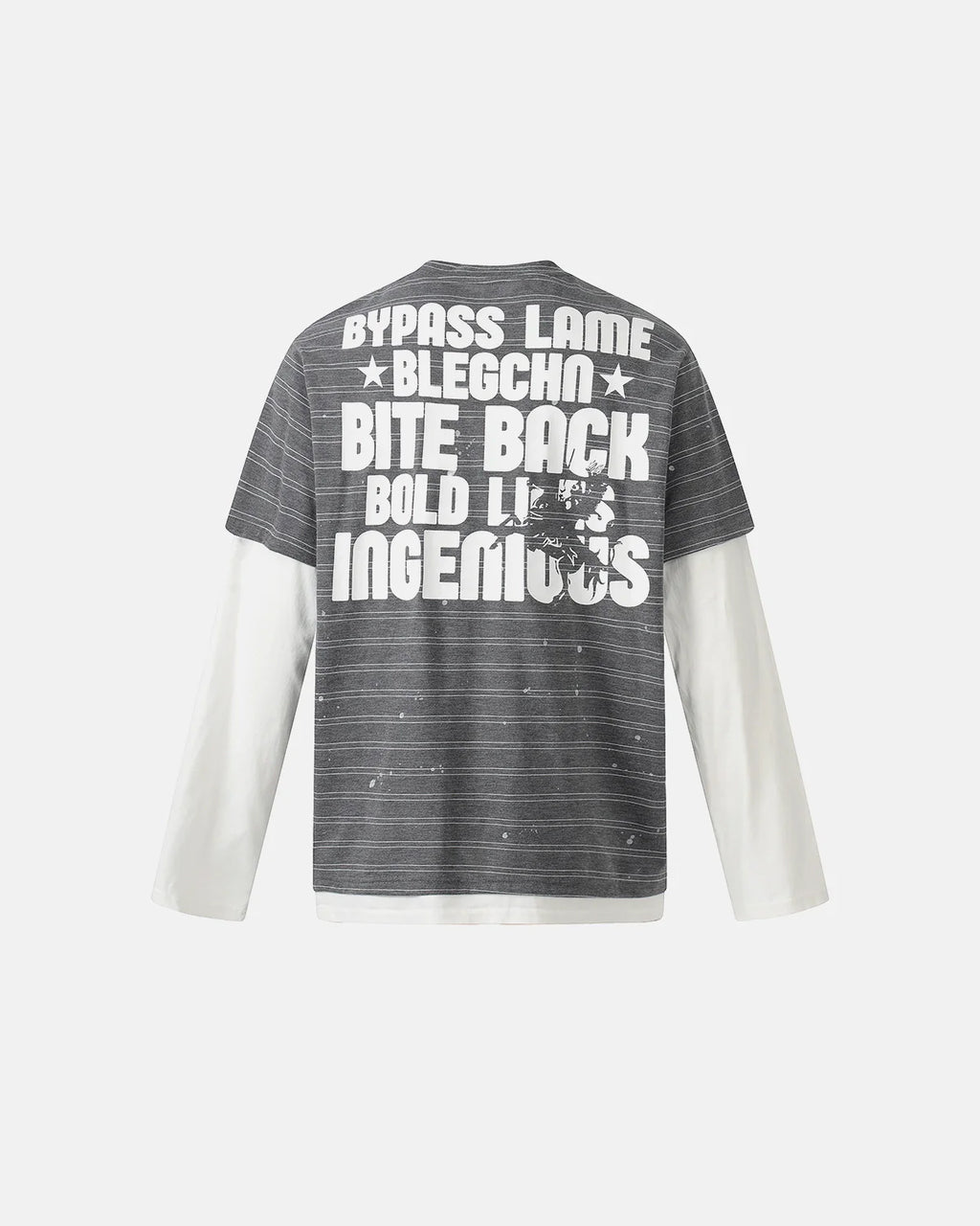 Layered Henley Stripe T-Shirt | Inflation Streetwear