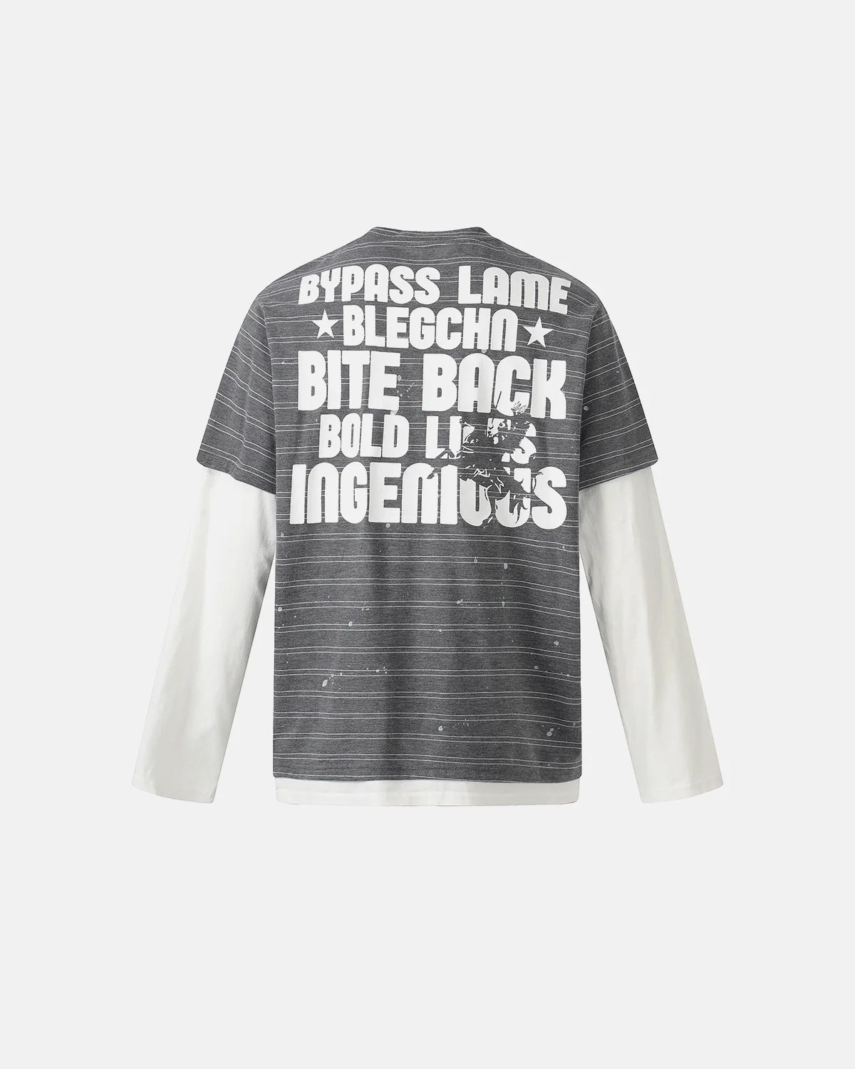 Layered Henley Stripe T-Shirt | Inflation Streetwear