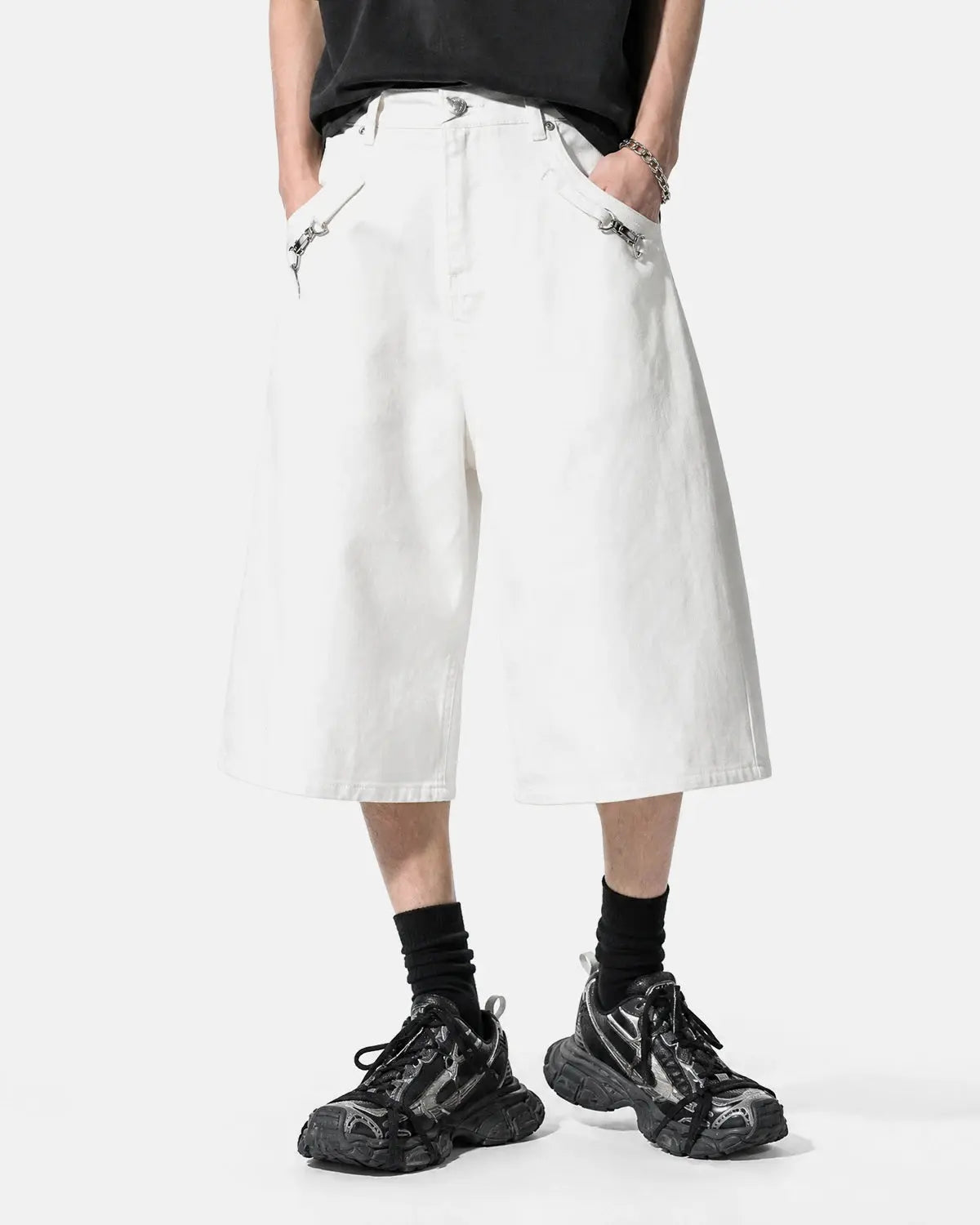 Back Buckle Longline Casual Shorts | Inflation Streetwear