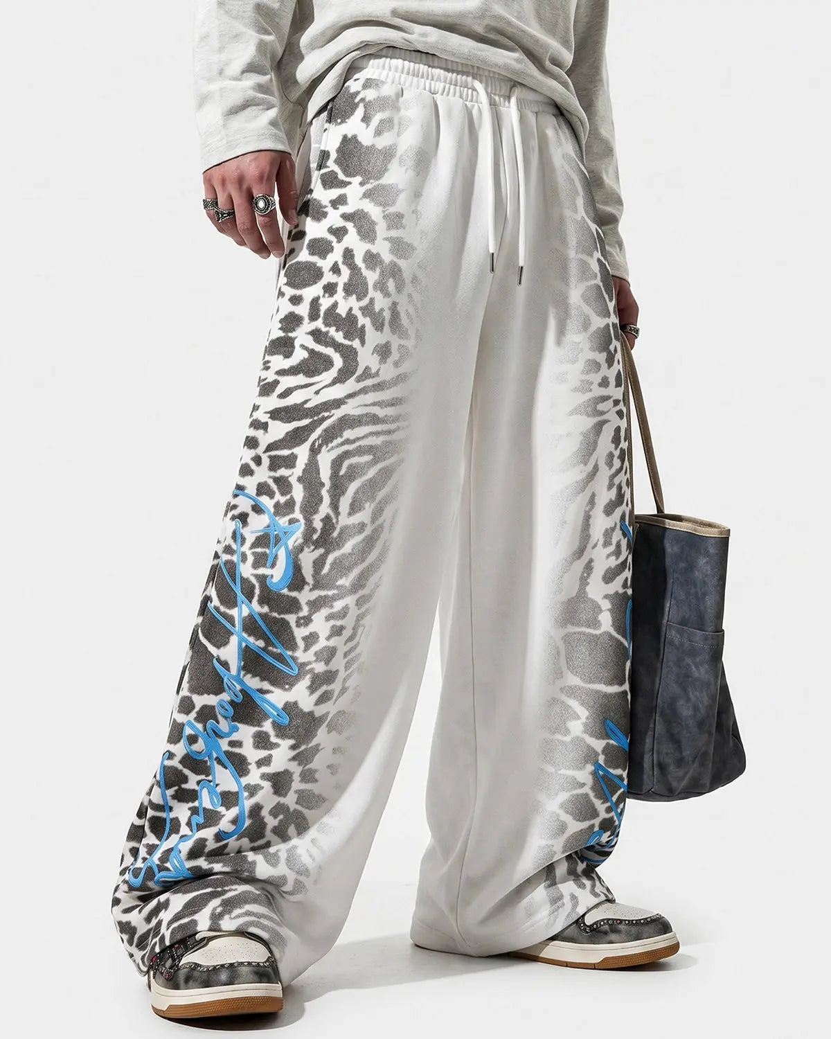 Leopard Graphic Barrel Sweatpants | Inflation Streetwear