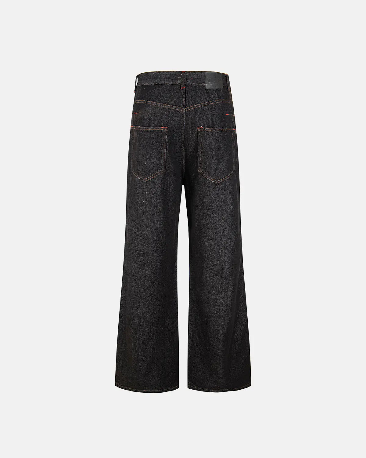 Asymmetric Buckle Raw Baggy Jeans | Inflation Streetwear