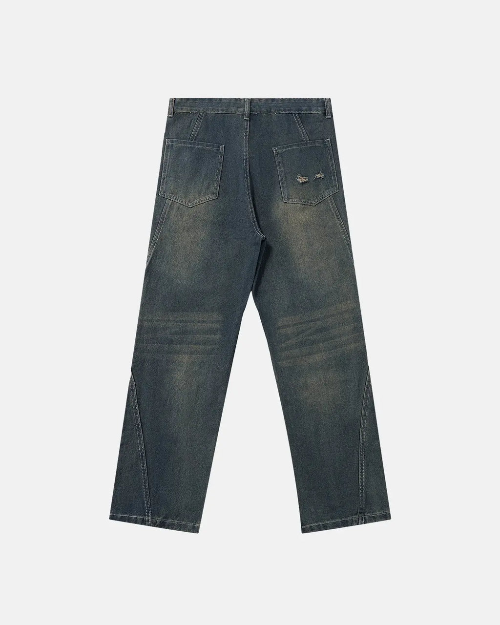 Deconstructed Straight-Leg Jeans | Inflation Streetwear