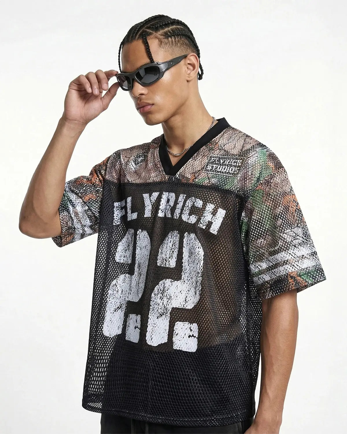 Camo Mesh Digital Print Jersey Tee | Inflation Streetwear