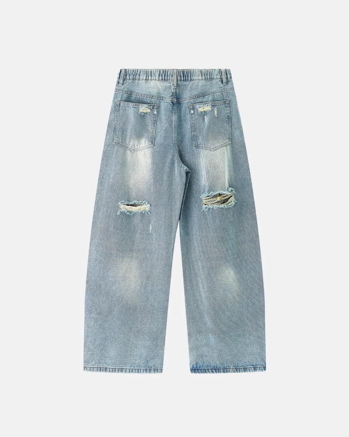 Vintage Wash Distressed Baggy Jeans | Inflation Streetwear
