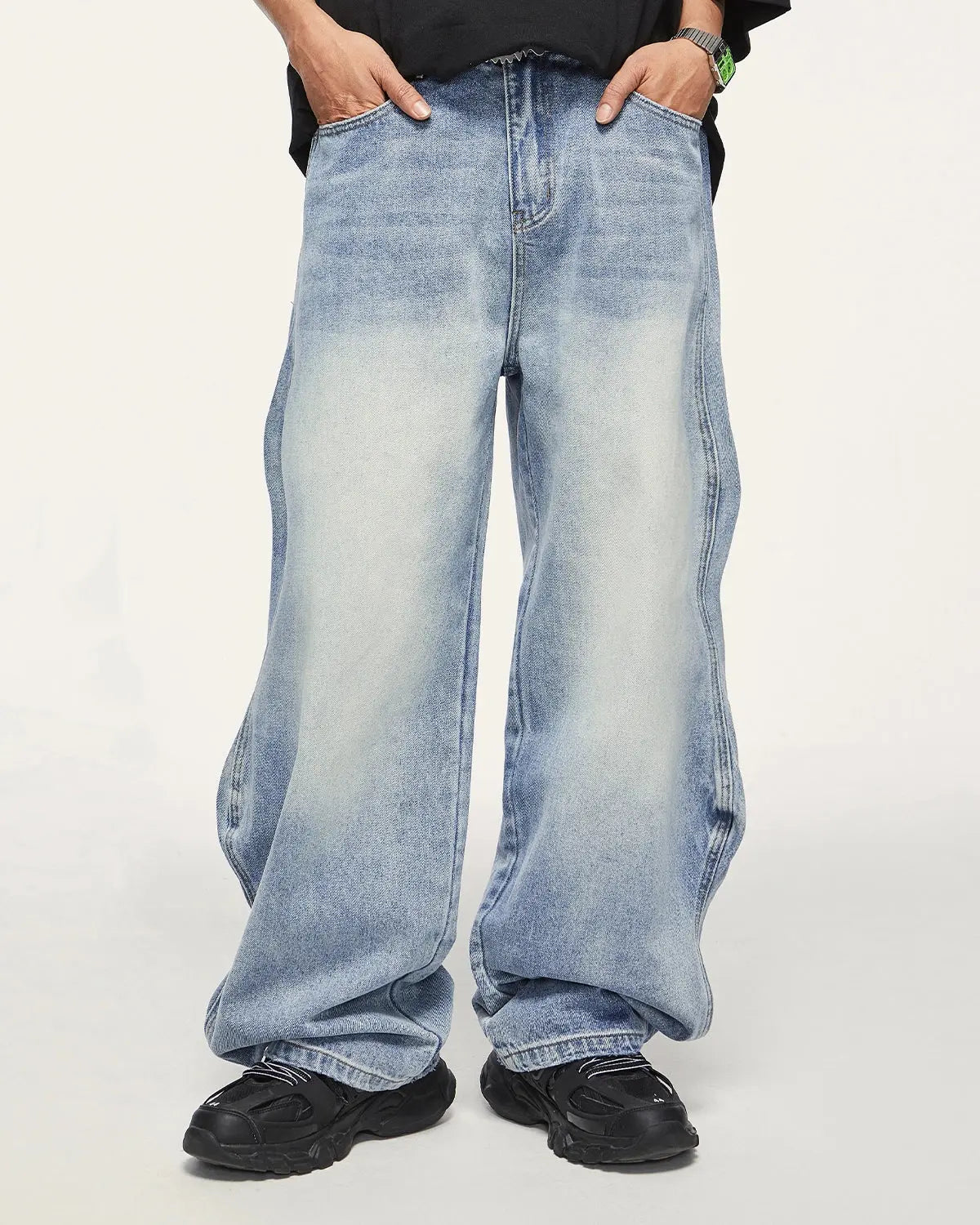 INFLATION Brand Washed Baggy Denim Pants