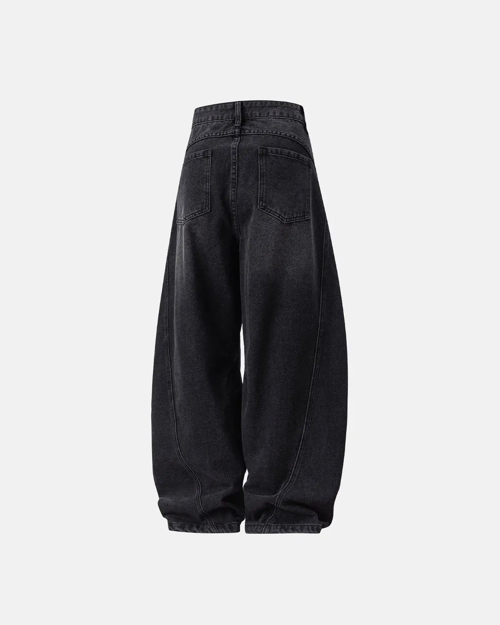 Curved Seam Deconstructed Barrel Jeans | Inflation Streetwear