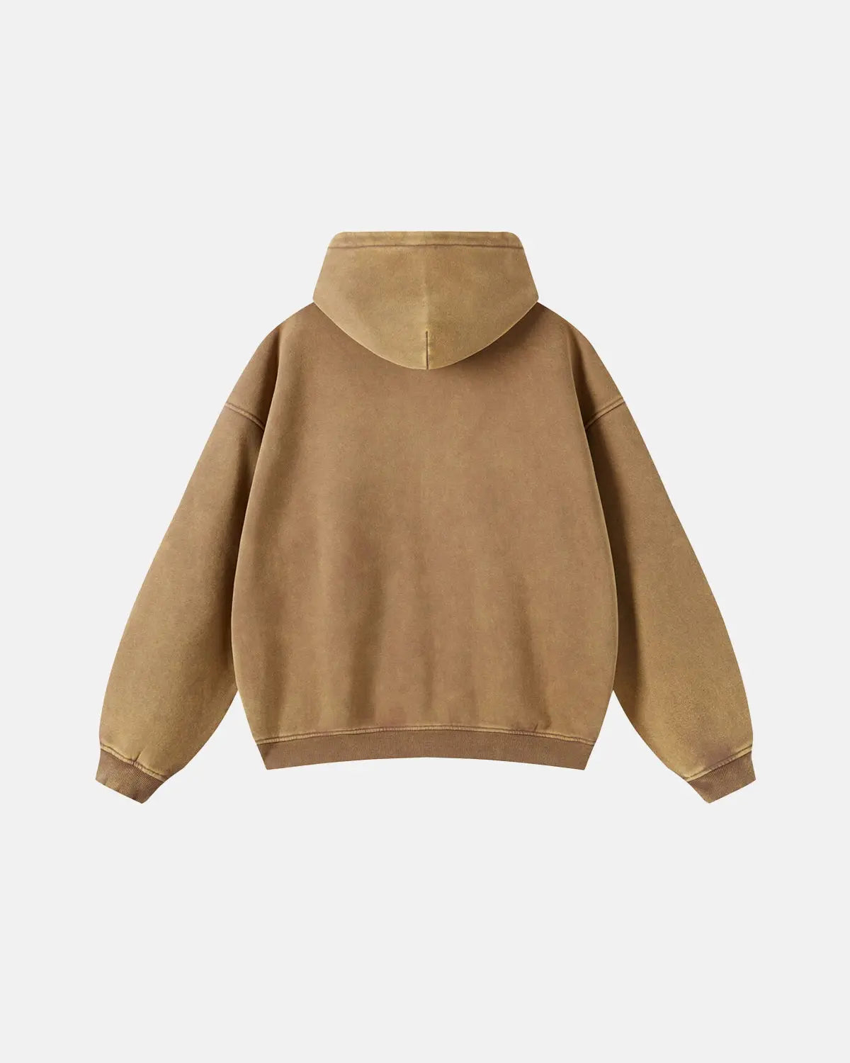 Acid Washed Distressed Fleece Zip Up Hoodies | Inflation Streetwear