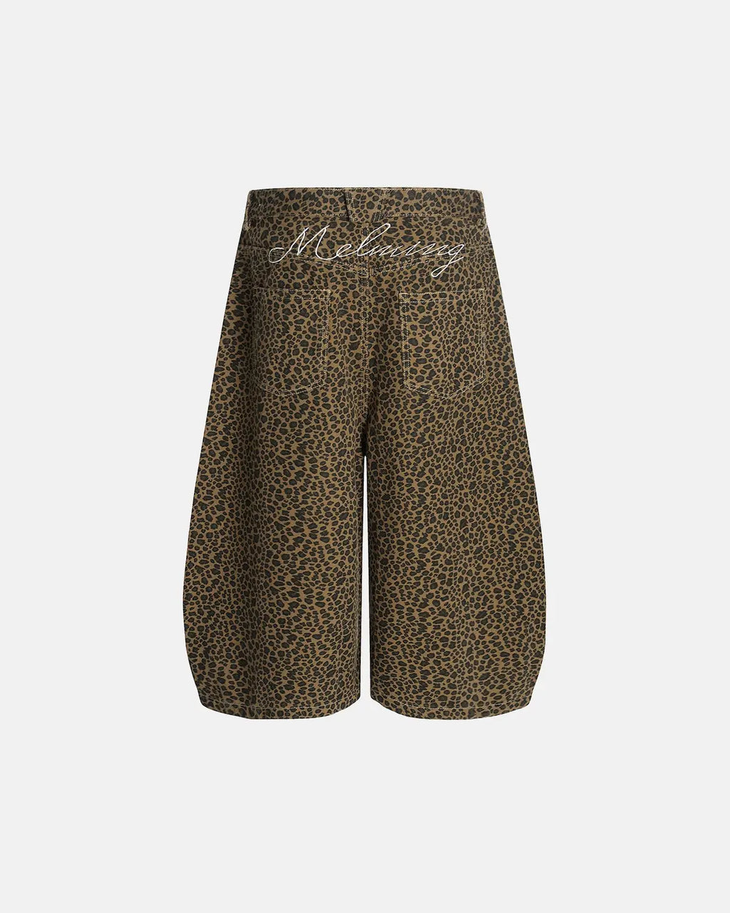 Leopard Print Barrel Longline Shorts | Inflation Streetwear