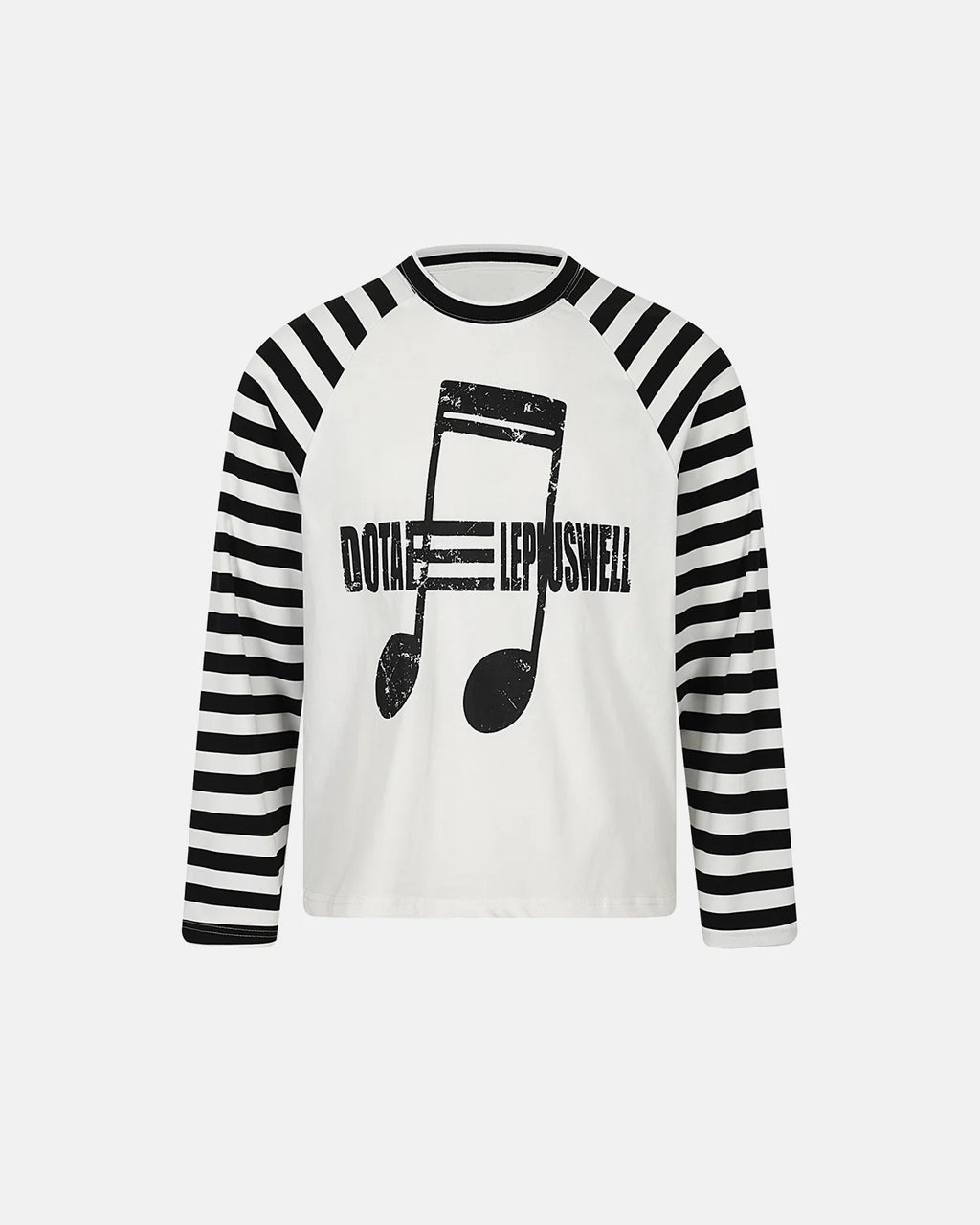 Music Graphic Striped Long Sleeve T-Shirt | Inflation Streetwear