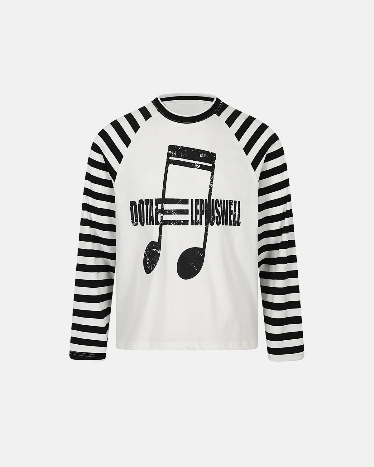 Music Graphic Striped Long Sleeve T-Shirt | Inflation Streetwear