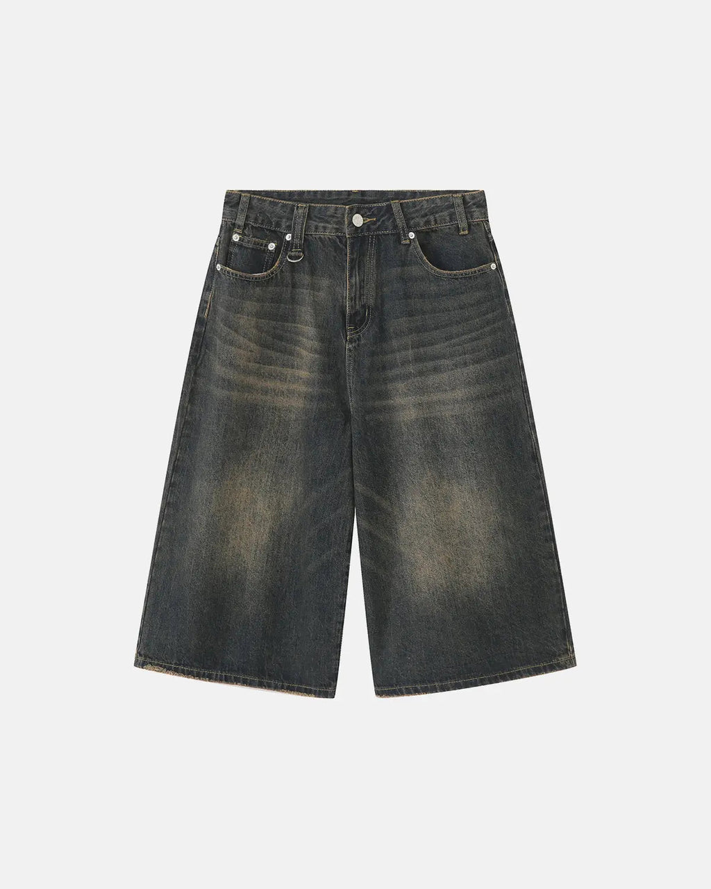 Washed Baggy Denim Jorts | Inflation Streetwear