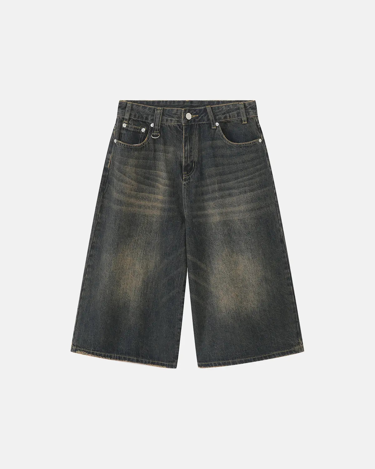 Washed Baggy Denim Jorts | Inflation Streetwear