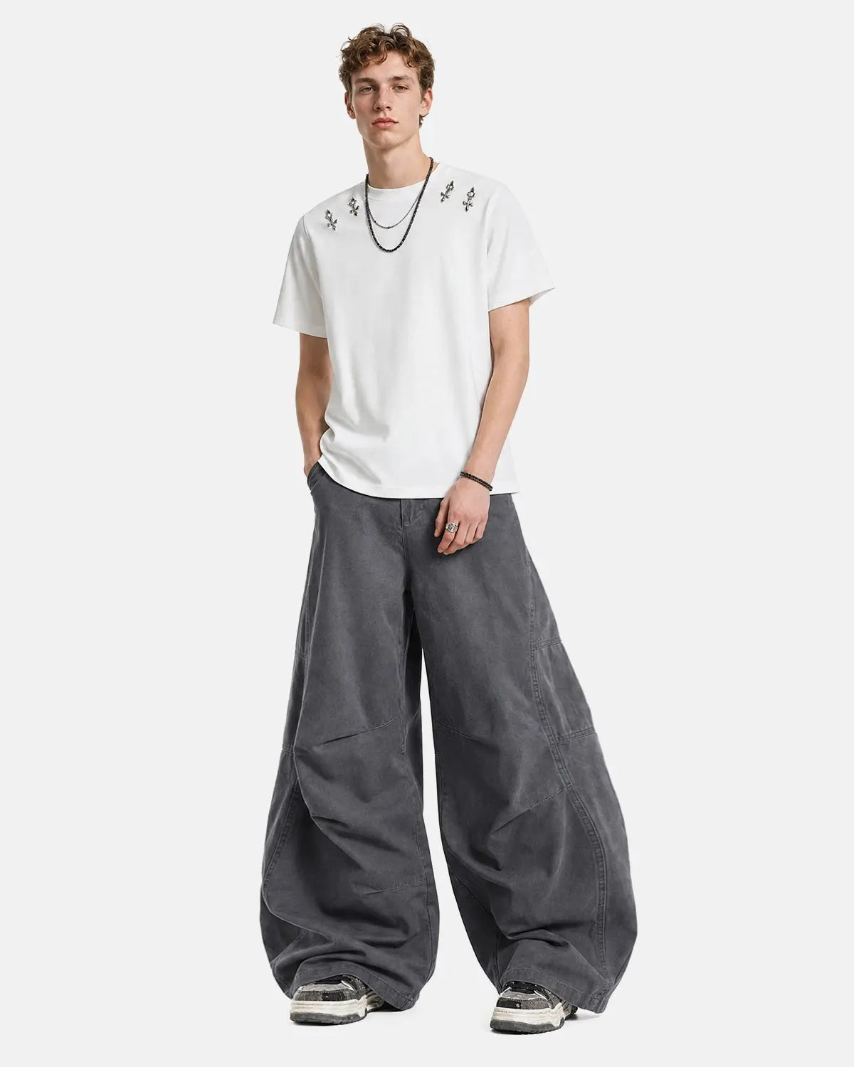 Washed Curved Seam Cargo Pants | Inflation Streetwear