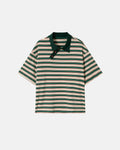 Asymmetric Polo Collar Striped T-Shirt | Inflation Streetwear