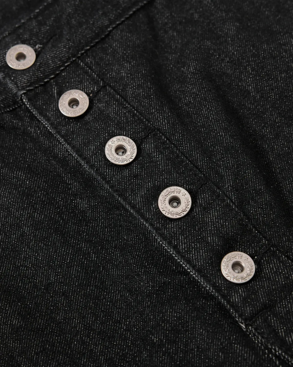 Asymmetric Button Raw Denim Jorts | Inflation Streetwear