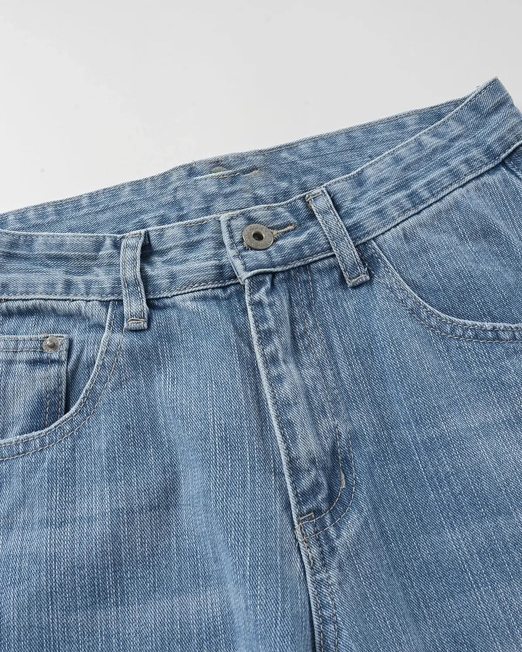 Cross Stud Bamboo Weave Baggy Jeans | Inflation Streetwear